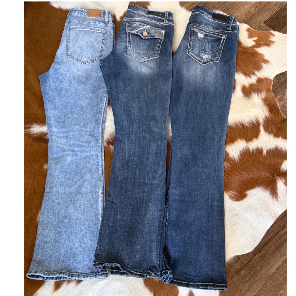 BKE & Daytrip Bootcut Jeans Bundle Sz 31-32 Mila Virgo Light & Dark Wash - Picture 3 of 15